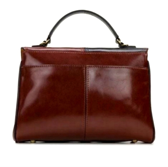 Patricia Nash Leather Yoeky Top Handle Bag ColorBlock Handbag Pocketbook - Picture 3 of 7